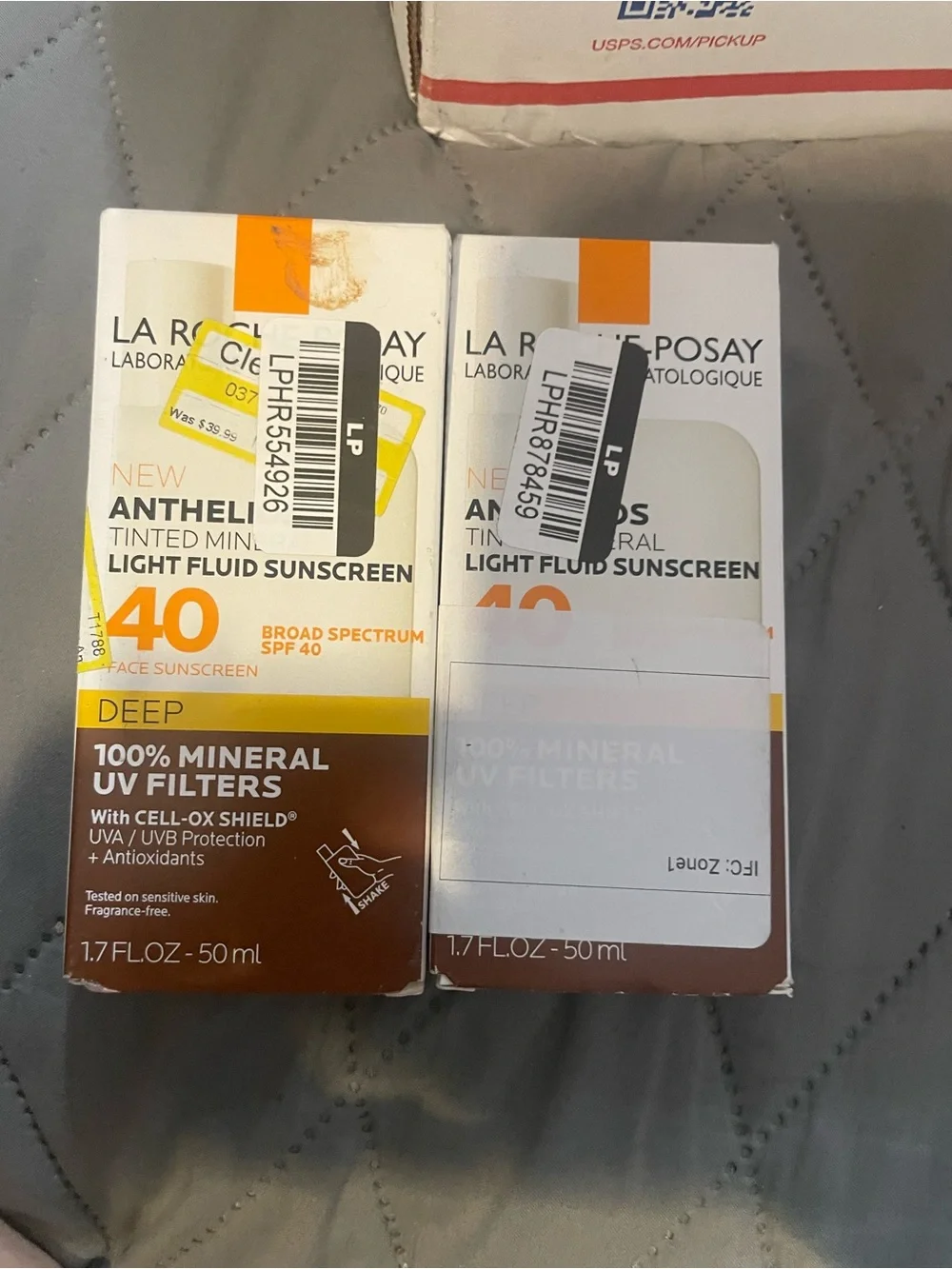 2 pack La Roche-Posay Anthelios Tinted Mineral Light Fluid Sunscreen SPF 40 - De